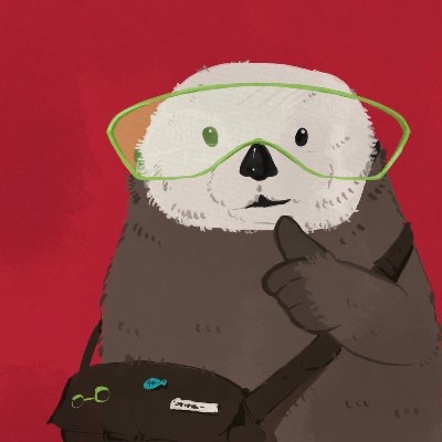 Otter with green glasses